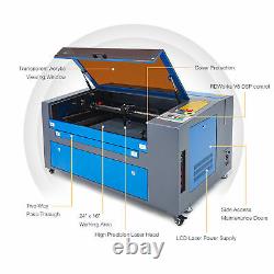 Preenex Upgraded 60W 24 × 16 CO2 Laser Engraver Cutter with Rotary Axis Ruida