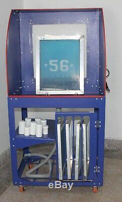 Quick Clean Screen Printing Wash Tank Vertical Rinse Sink Washout Booth Light