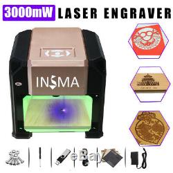 Real 3000mW USB Laser Engraver DIY Mark Printer Carver CNC Engraving Machine US