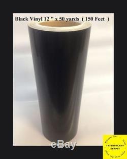 Roll Black Glossy Vinyl 24 x 50 yards (150 Feet) Great Deal Liquidation
