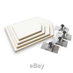 Screen Printing Platen / Neck Cut Pallet Starter Kit 4 platens and 4 brackets