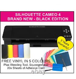 Silhouette Cameo 4 Black Edition, UK Supplier 3 Year Warranty. FREE VINYL & CARD