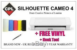 Silhouette Cameo 4 Cutter / Vinyl Cutter with FREE VINYL + 3 Year UK Warranty