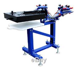 Silk Screen Printing 3 Color Combine Machine 1 Station 1 Dryer Press Equipment