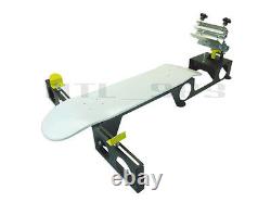Silk Skates© Deluxe Skateboard Screen Printing Press skateboarding machine diy