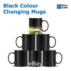 Sublimation Black Colour Changing Mugs 11oz Coated Magic Cup Heat Transfer