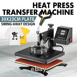 T-Shirt Heat Press Digital Transfer Machine 12 x 10 Sublimation Swing Away