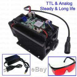 TTL & Analog 450nm 445nm 12W 12000mW Focusable blue laser module engraving metal