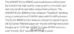 UNINET iColor 800W Pro White Toner Printer + Pro Rip + Smart Cut