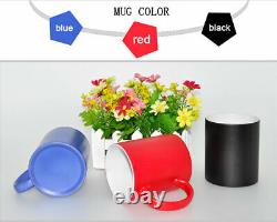 US 11OZ Blank Sublimation Color Changing Mugs Magic Cup Full Color Changing