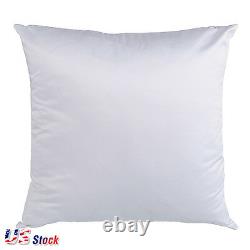 US 50 PCS White Sublimation Blank Polyester Pillow Case Cushion Cover Printing