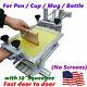 Usa Manual Cylinder Screen Printing Machine+10 Squeegee For Pen / Mug / Bottle