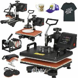 USED Swing away 5 in 1 Heat Press Machine 12x15 Combo Kit Sublimation
