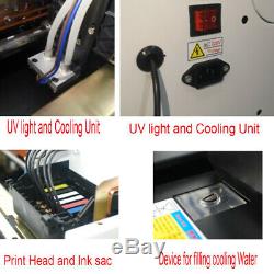 UV Printer A3 Flatbed Cylindrical Signs Glass Metal 3D Rotation Embossed Effect