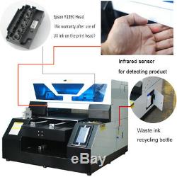 UV Printer A3 Flatbed Cylindrical Signs Glass Metal 3D Rotation Embossed Effect