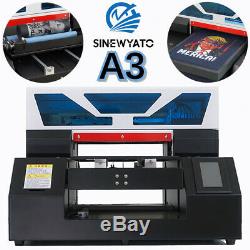 UV Printer A3 Flatbed DTG Cylindrical Signs 3D Glass Metal Rotation Embossed