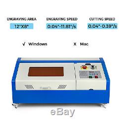 Upgraded 40W CO2 Laser Engraver Cutting Machine Crafts Cutter USB Interface DIY