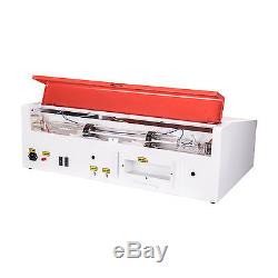Upgraded 40w CO2 Laser Engraving Cutting Machine Cutter Water-Break Protection