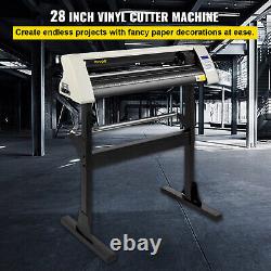 VEVOR 28 Vinyl Cutter Plotter Sign Cutting Machine Software 3 Blades LCD White