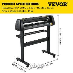 VEVOR 34 Vinyl Cutter Machine withFloor Stand Vinly Plotter Tool Kit SignMaster