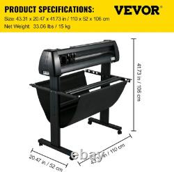 VEVOR Vinyl Cutter 34'', Vinyl Cutter Machine Manual Vinyl Printer LCD Display