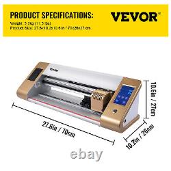 VEVOR Vinyl Cutter Machine 18in Plotter Sign Cutting Software 3 Blades LCD Panel