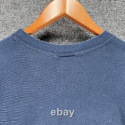 Vintage Champion Reverse Weave Sweatshirt Large Navy 70s Warmup Fermi Spell Out