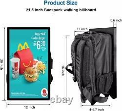 Welaso 21-inch LCD Video Advertising Backpack Mobile Version + Touch Screen
